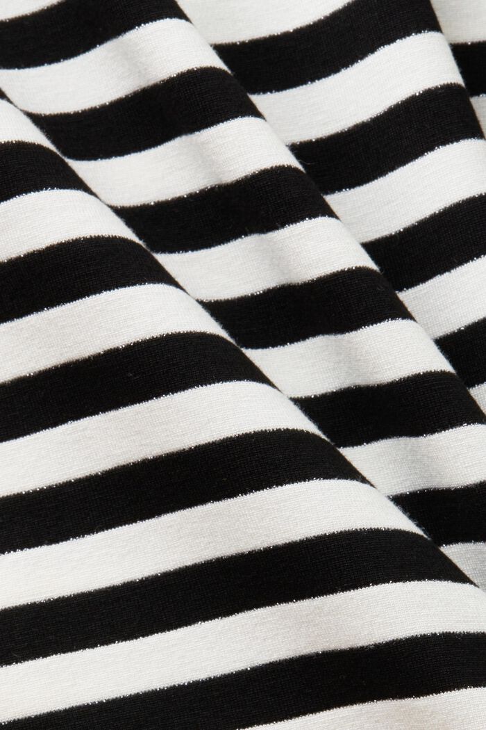 Striped Long Sleeve Turtleneck, BLACK, detail image number 6