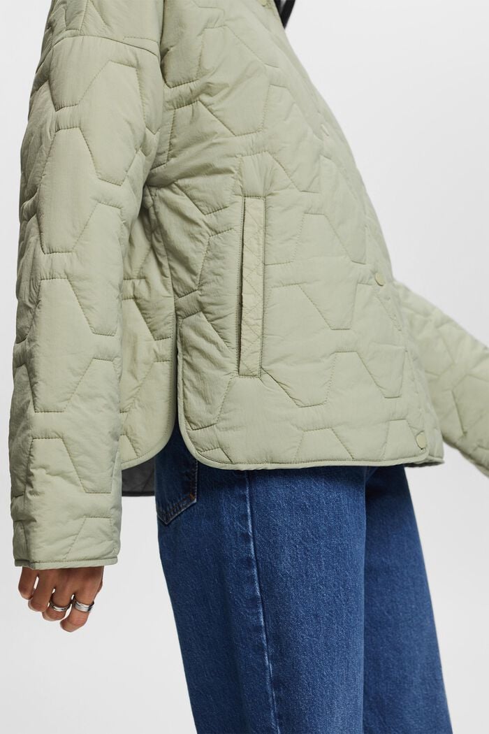 Recycled: lightweight quilted jacket, DUSTY GREEN, detail image number 2