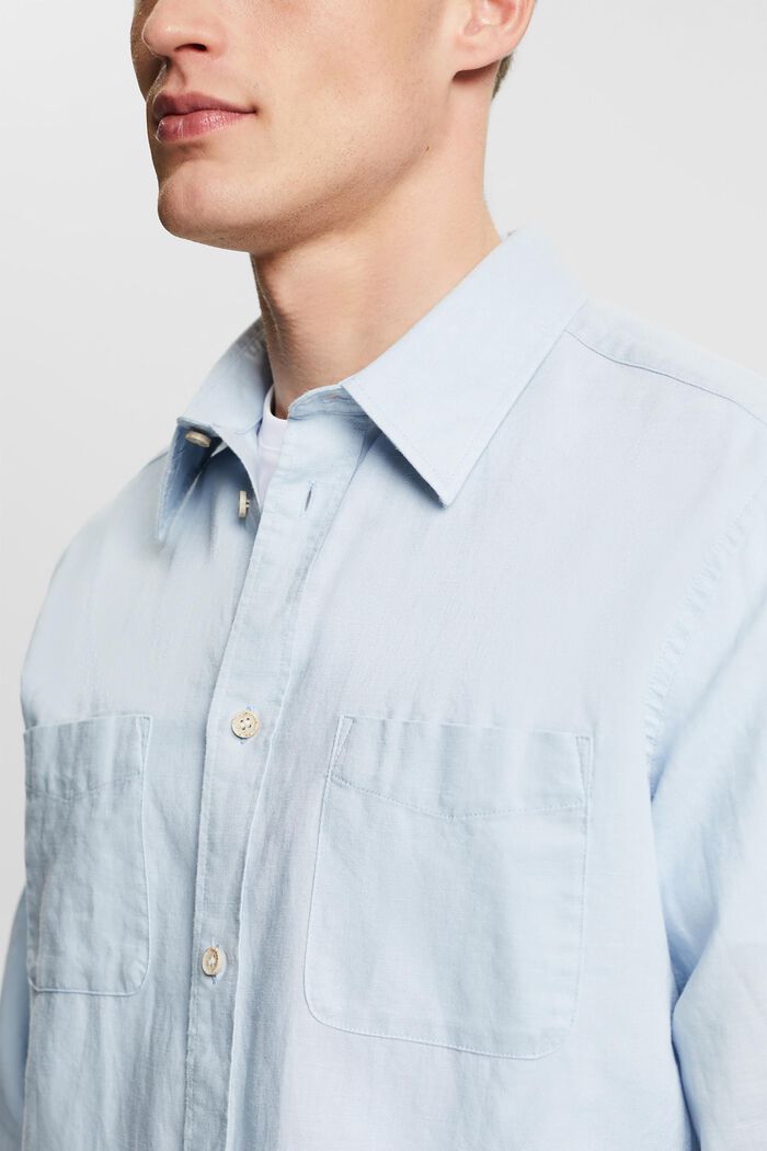 Long-Sleeve Shirt, LIGHT BLUE, detail image number 3