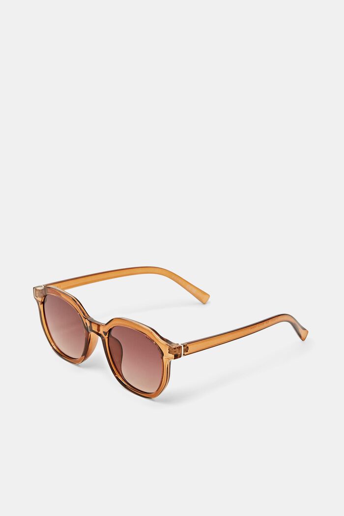 Round Frame Sunglasses, BROWN, detail image number 2