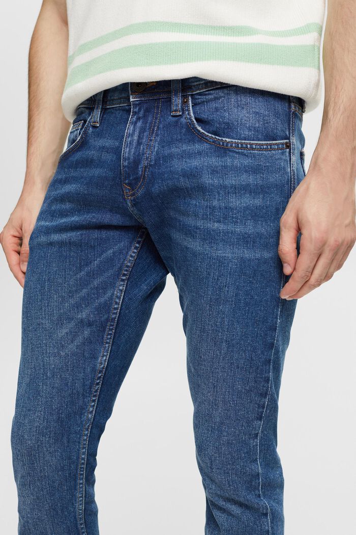 Stretch jeans containing organic cotton, BLUE MEDIUM WASHED, detail image number 0