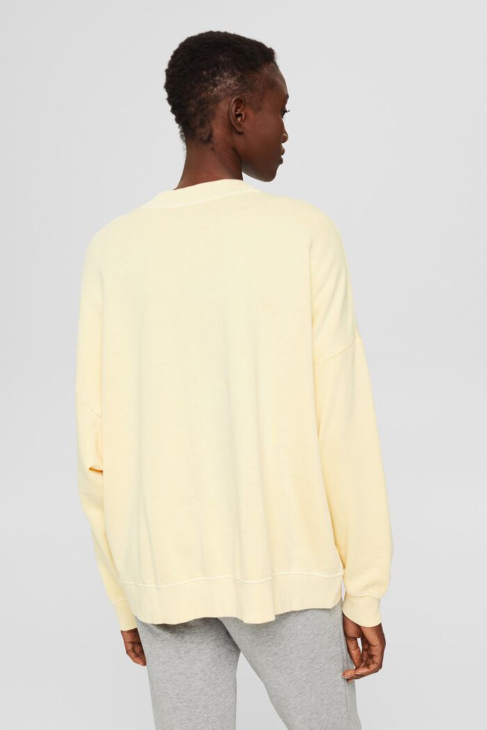 Sweatshirt made of 100% organic cotton, PASTEL YELLOW, detail image number 3