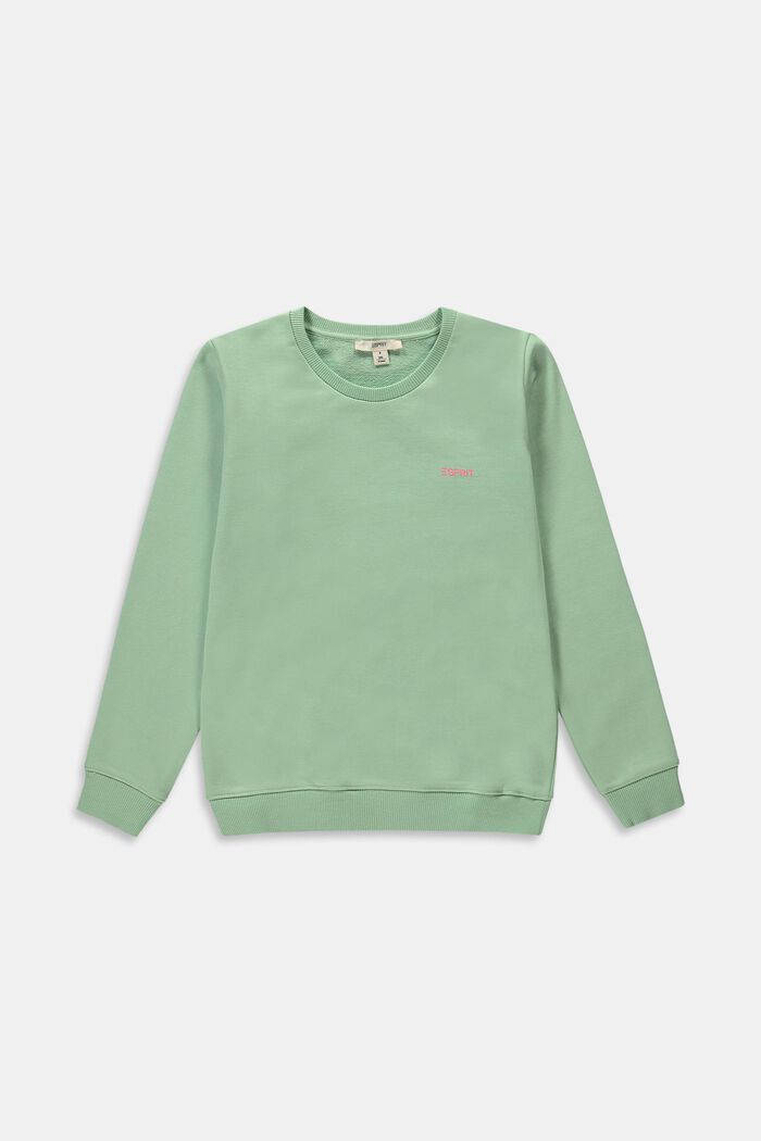 Sweatshirt with small logo print, PISTACCHIO GREEN, overview