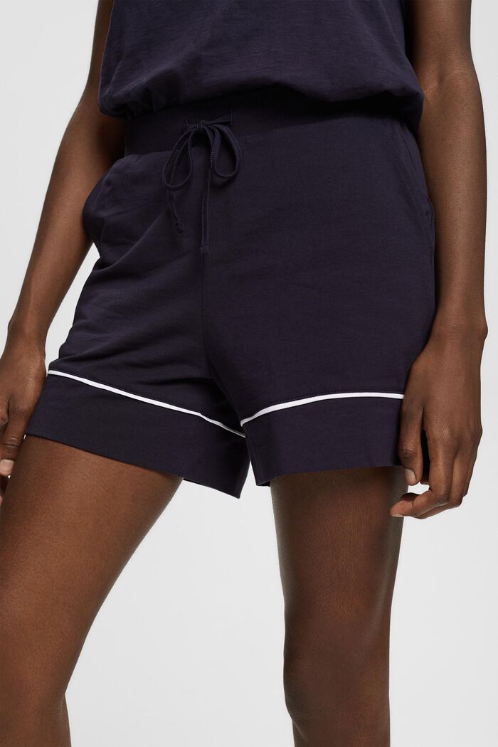 Pajama Shorts, NAVY, detail image number 0