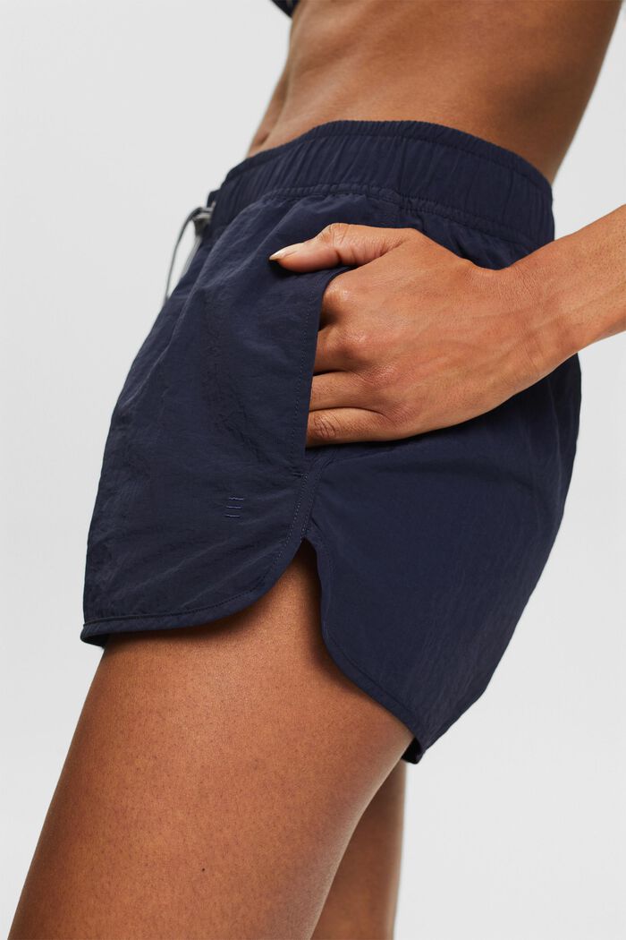 Crinkled Beach Shorts, NAVY, detail image number 0