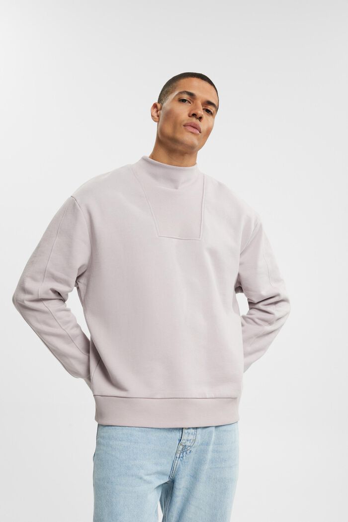 Stand-up collar sweatshirt, LAVENDER, detail image number 0