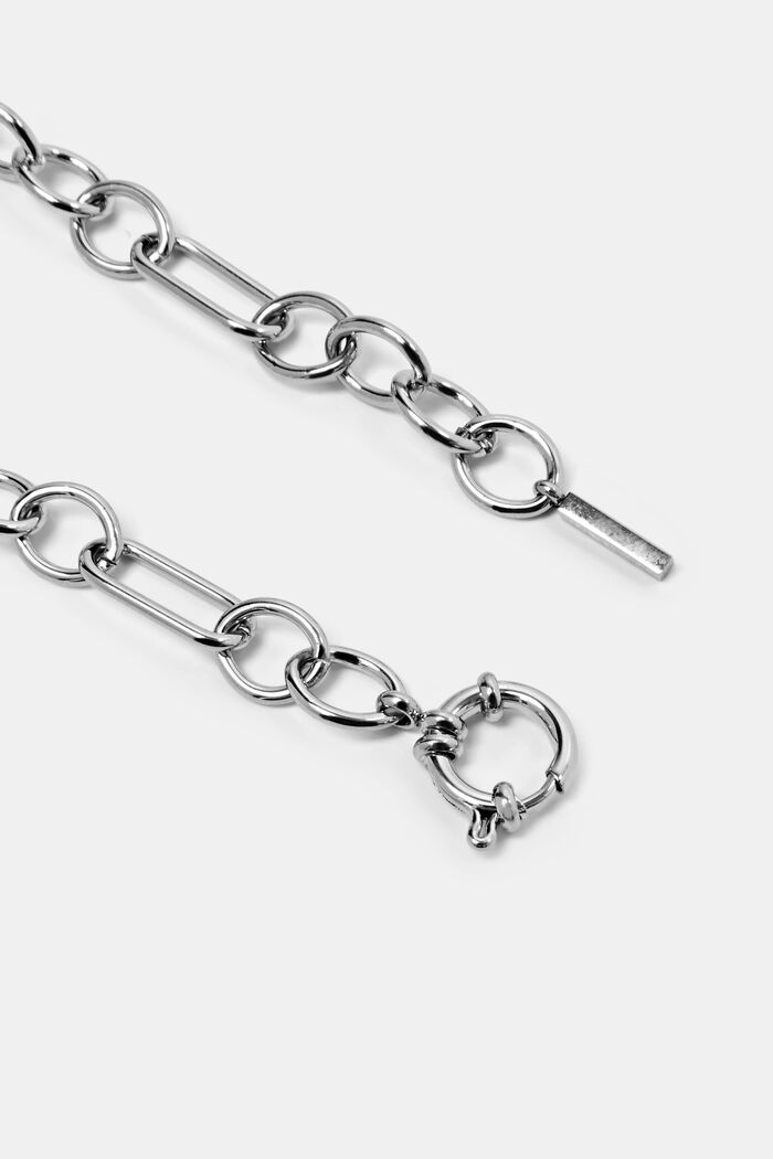 Chain necklace, stainless steel, SILVER, detail image number 1