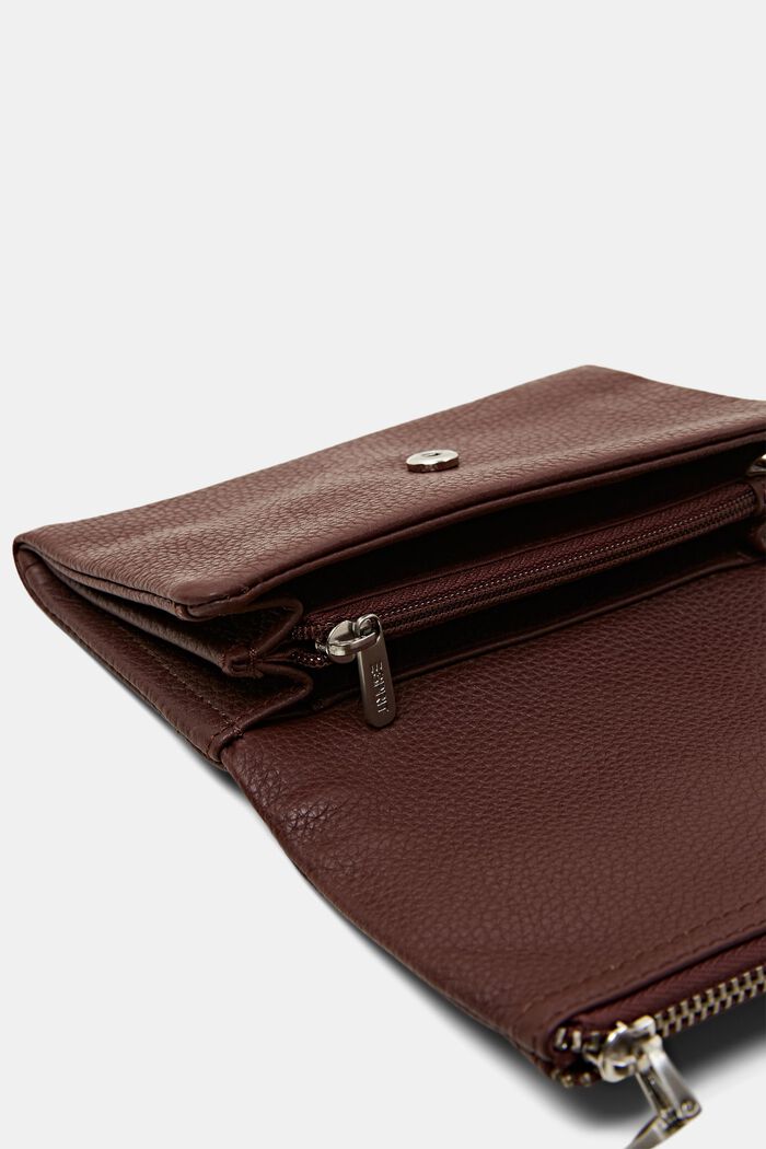 Fold-Over Leather Wallet, BROWN, detail image number 3