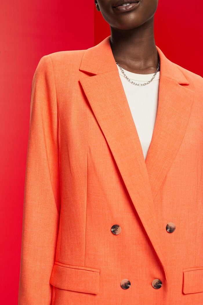 Oversized double-breasted blazer, ORANGE RED, detail image number 2
