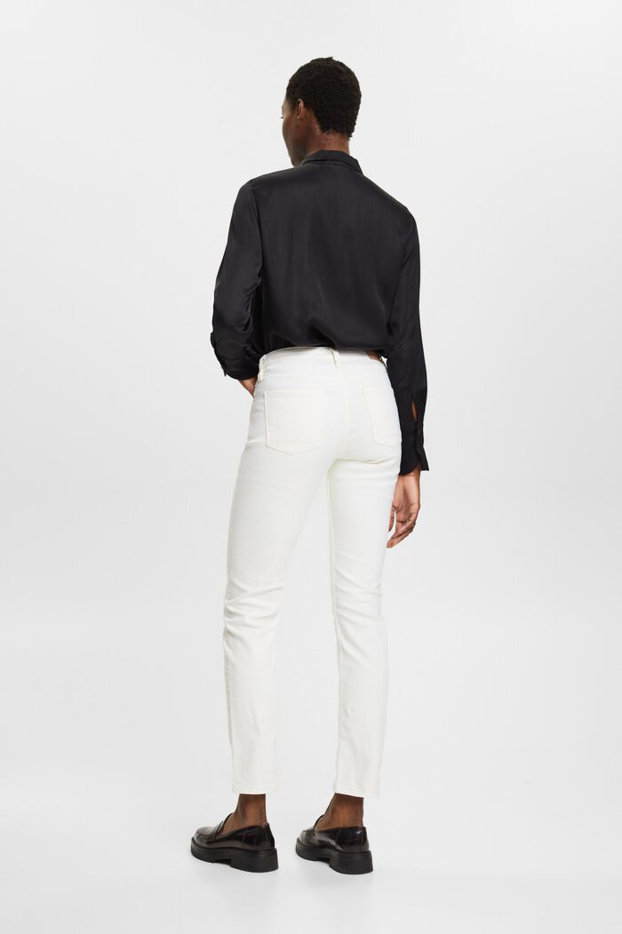 Mid-rise straight jeans, OFF WHITE, detail image number 3