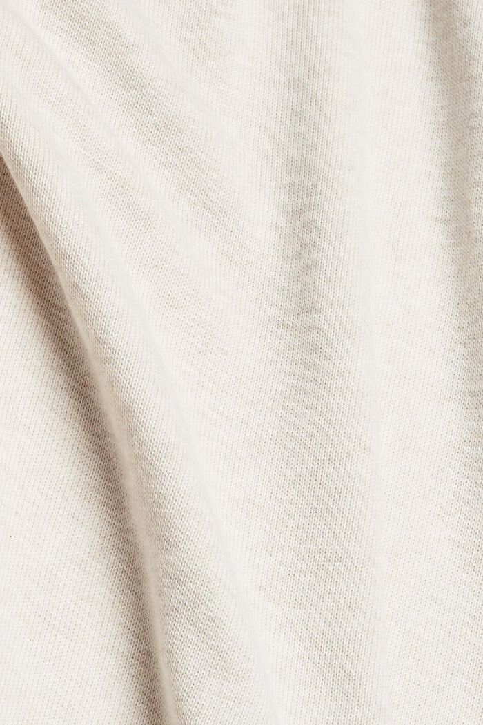Crewneck jumper in pima cotton, OFF WHITE, detail image number 4