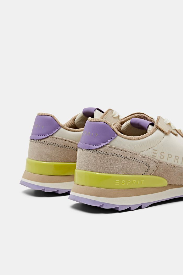 Multi-coloured trainers with real leather, BEIGE, detail image number 3