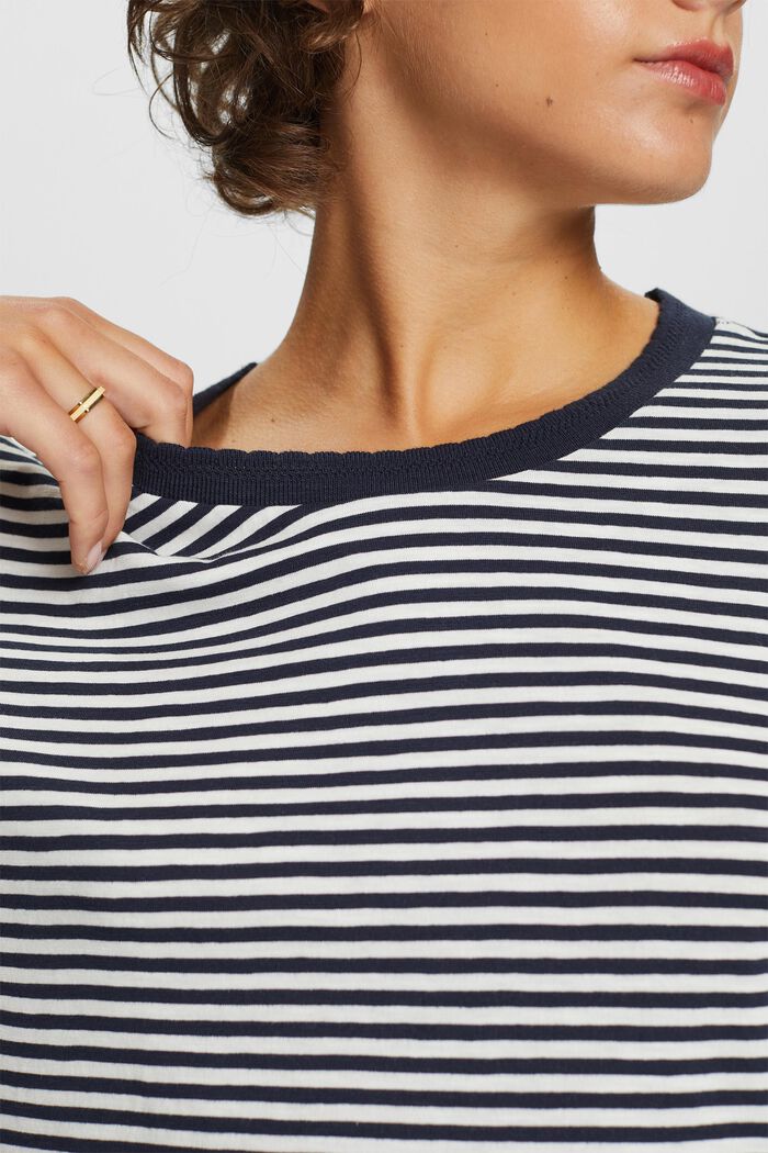 Striped Long-Sleeve Top, NAVY, detail image number 3