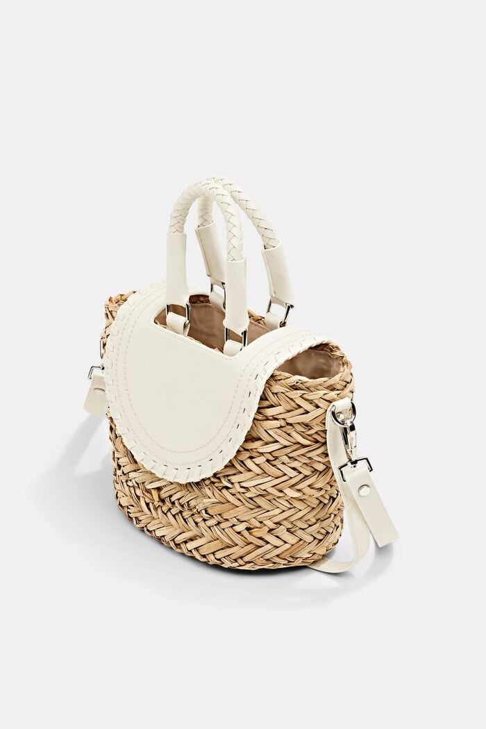 Bag made of woven straw, OFF WHITE, detail image number 2