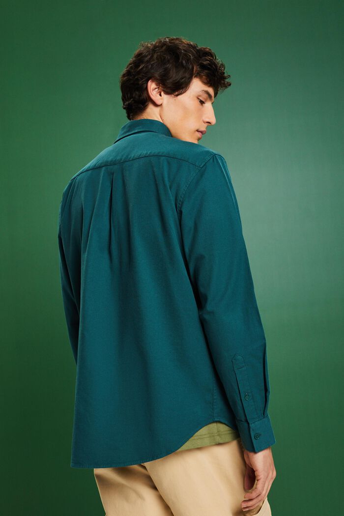 Twill Regular Fit Shirt, EMERALD GREEN, detail image number 2