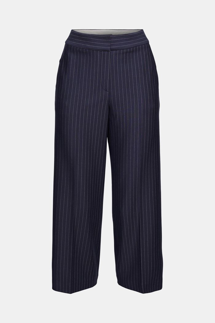 pinstripe trousers, NAVY, overview