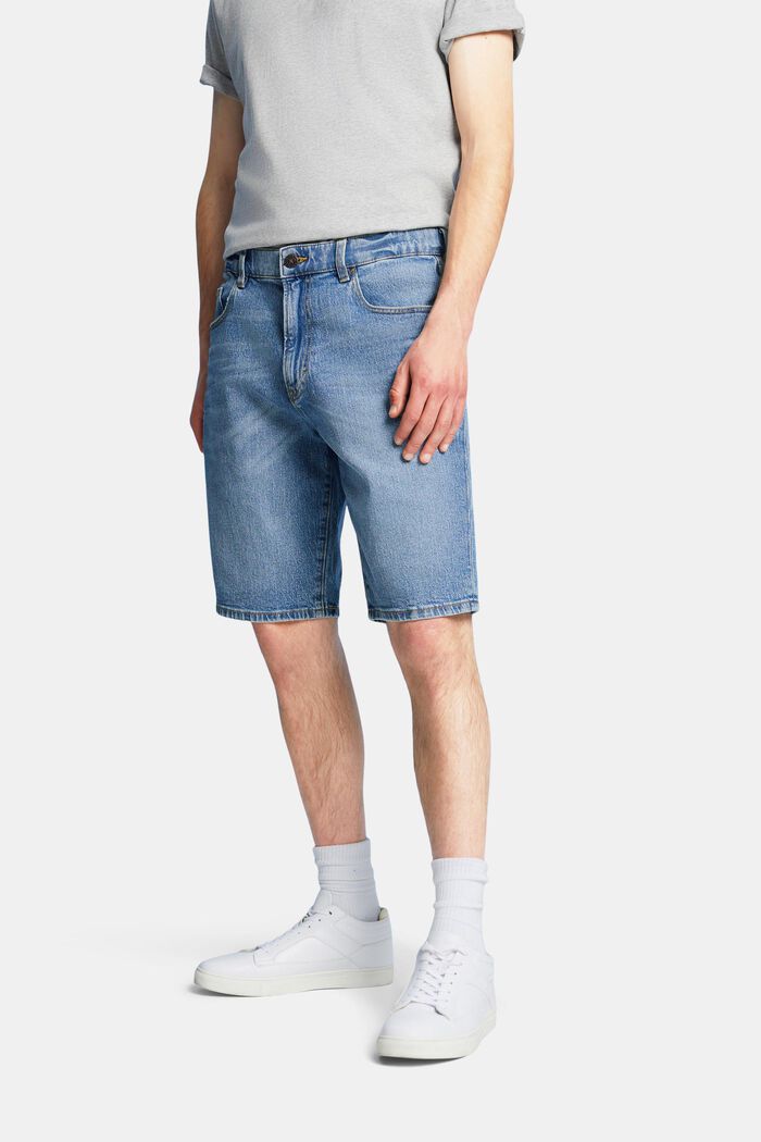 Jeans bermuda shorts, BLUE MEDIUM WASHED, detail image number 0