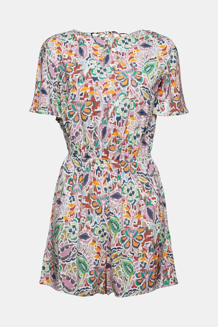 Playsuit with a colourful pattern, LENZING™ ECOVERO™