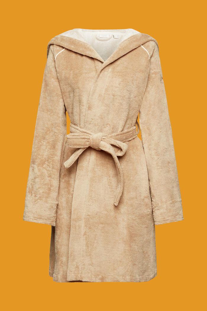 Terry cloth bathrobe with hood, MOCCA, detail image number 5