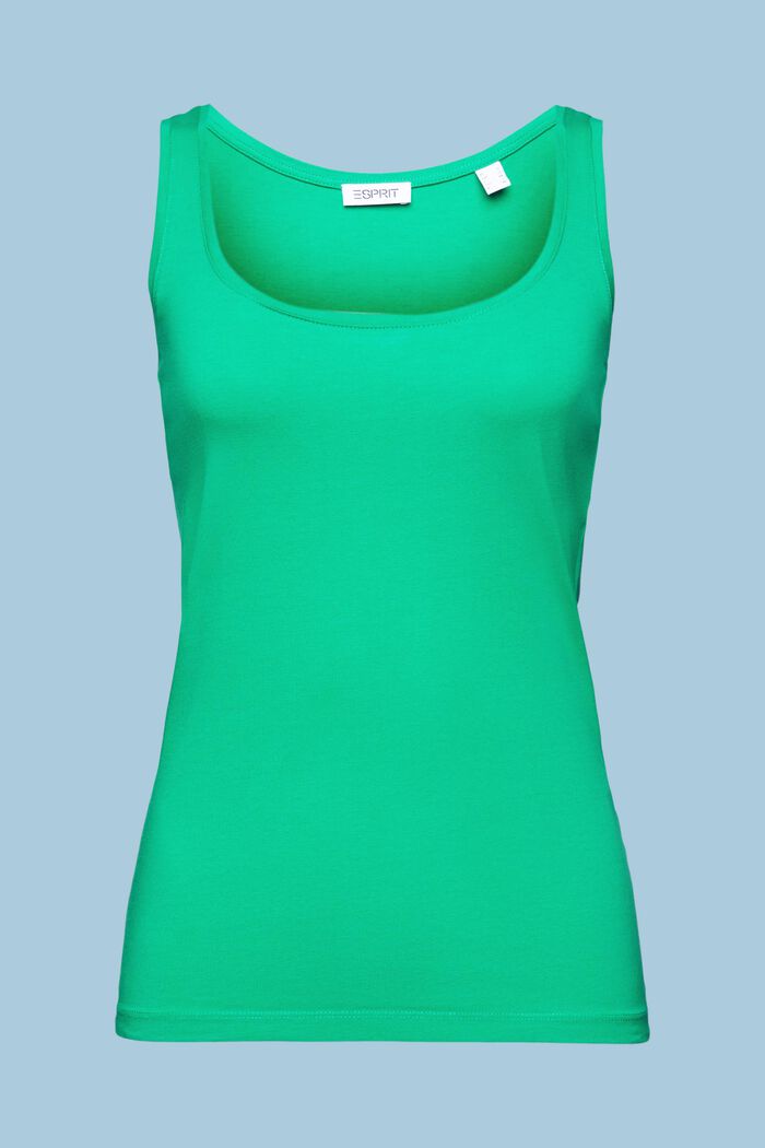 Cotton Jersey Tank Top, GREEN, detail image number 5
