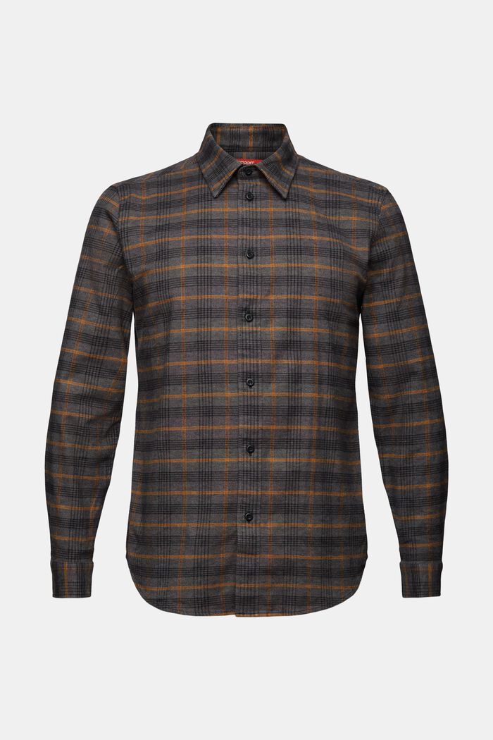 Flanell shirt with checks, ANTHRACITE, detail image number 6