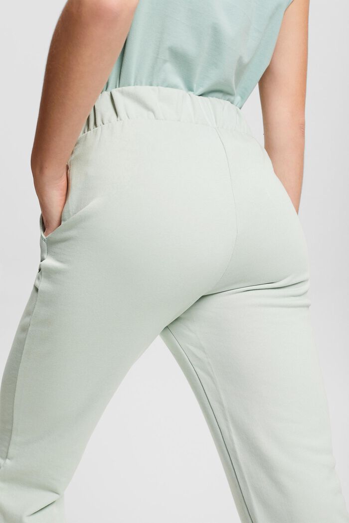 Tracksuit bottoms made of organic blended cotton, PASTEL GREEN, detail image number 5