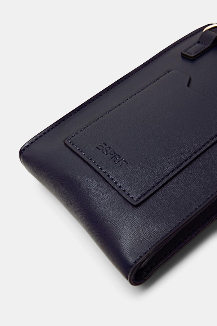Faux Leather Crossbody Phone Bag, NAVY, detail image number 1