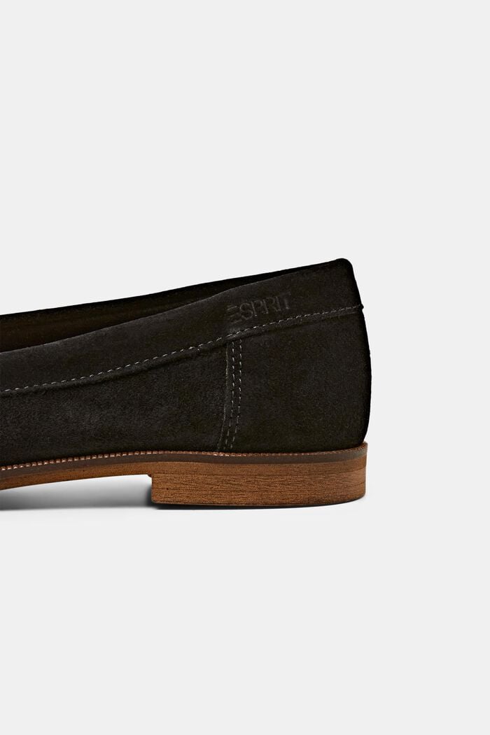 Suede Leather Loafer, BLACK, detail image number 3
