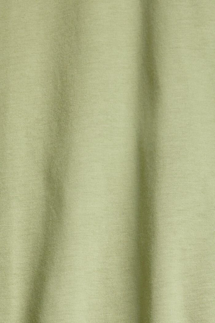 Jersey T-shirt with a print, 100% organic cotton, LIGHT KHAKI, detail image number 5