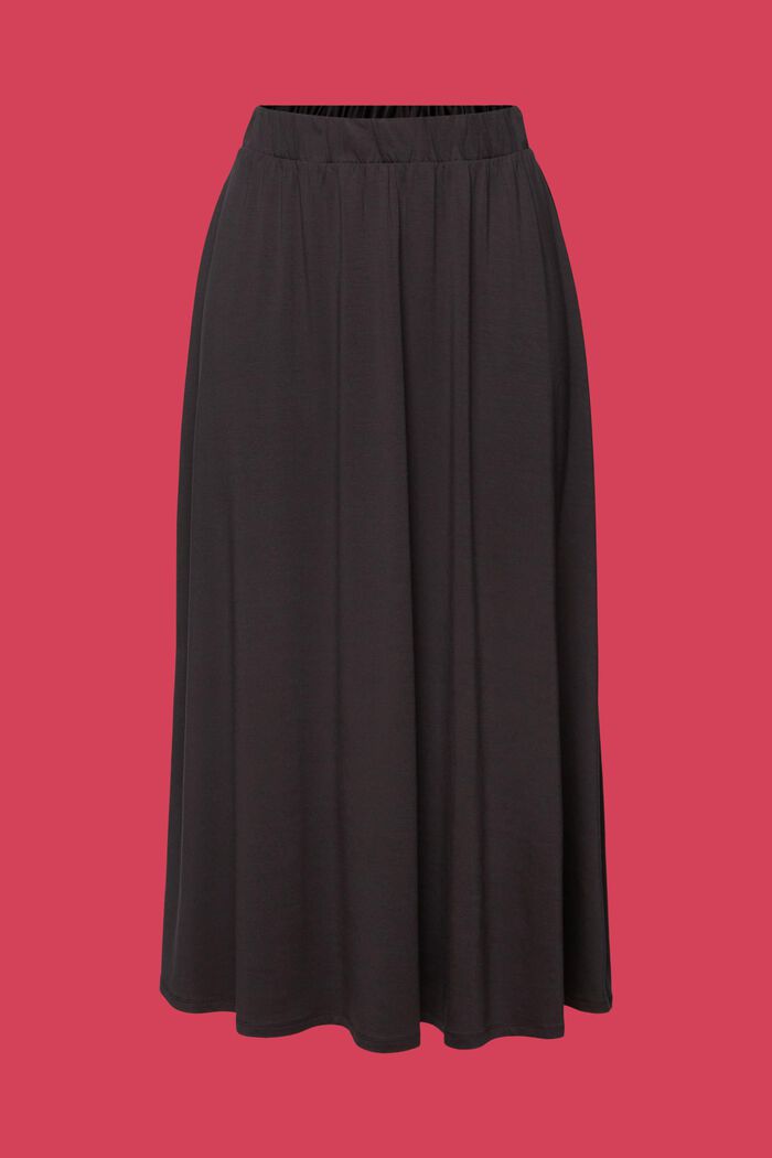 Recycled: jersey midi skirt, ANTHRACITE, detail image number 7