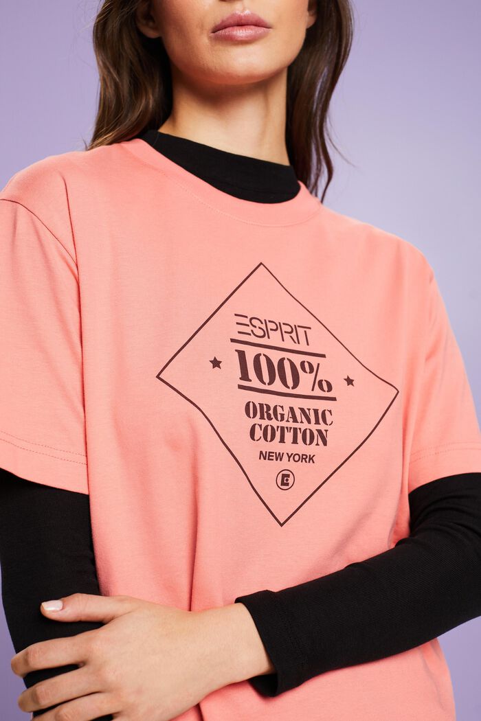 Organic Cotton Printed T-Shirt, PINK, detail image number 3