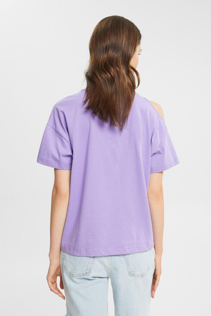T-shirt with a shoulder cut-out, LILAC, detail image number 3