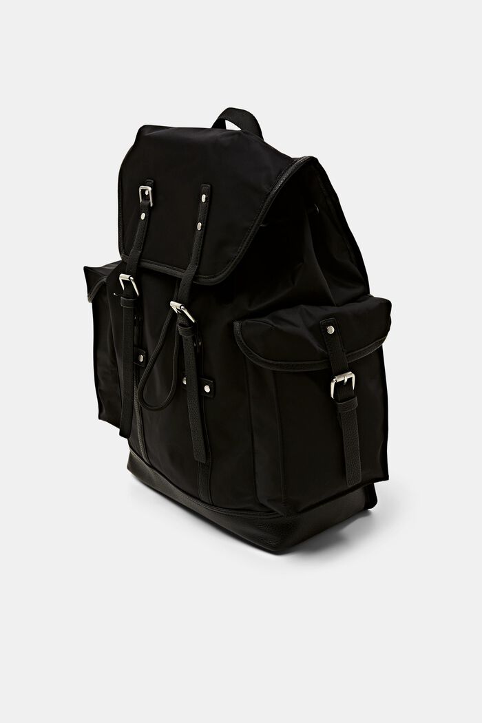 Flap-Over Backpack, BLACK, detail image number 2