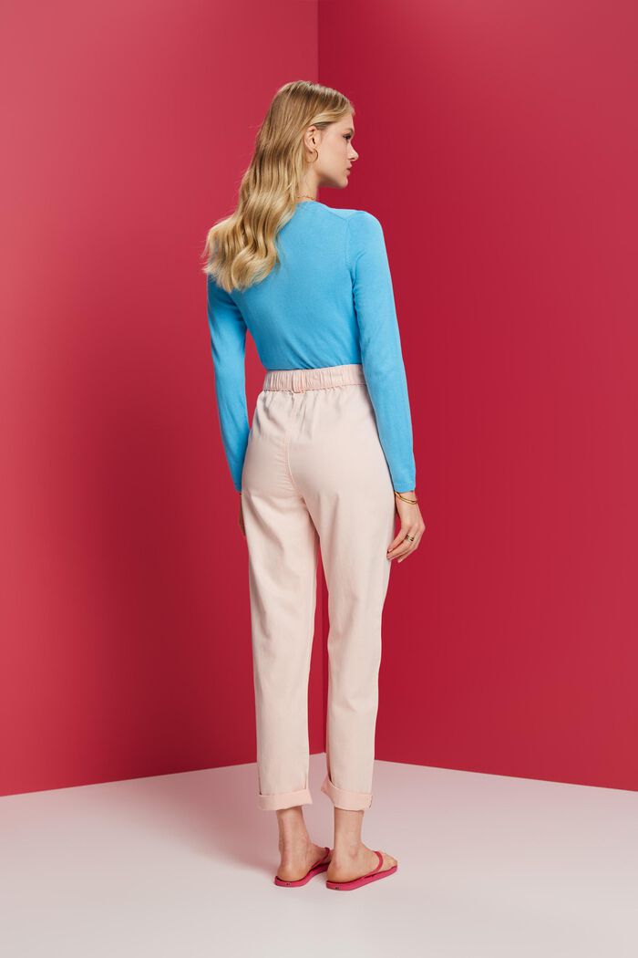 Chino Pull-On Cropped Pants, LIGHT PINK, detail image number 3