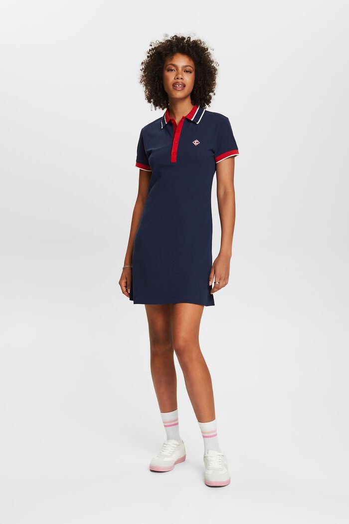 Polo T-Shirt Mini Dress, NAVY, detail image number 4
