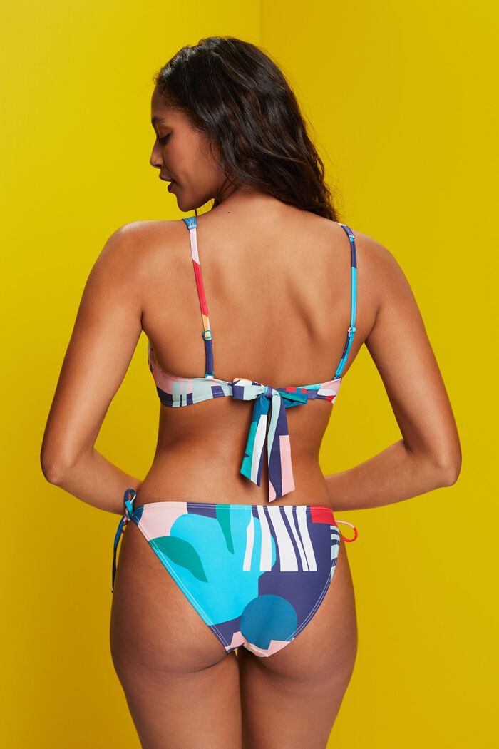 ESPRIT - Croptop-style padded bikini top with print at our Online Shop