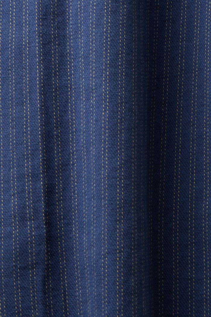 Pinstriped Cotton Flannel Shirt, GREY BLUE, detail image number 6
