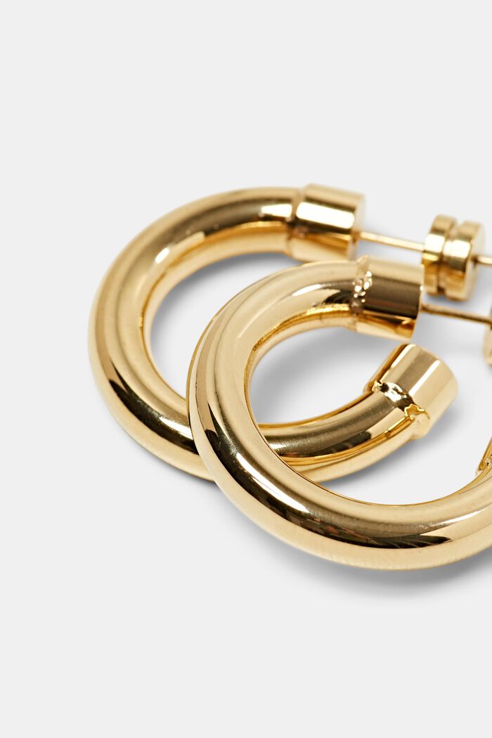 Mini Hoop Stainless Steel Earring, GOLD, detail image number 1