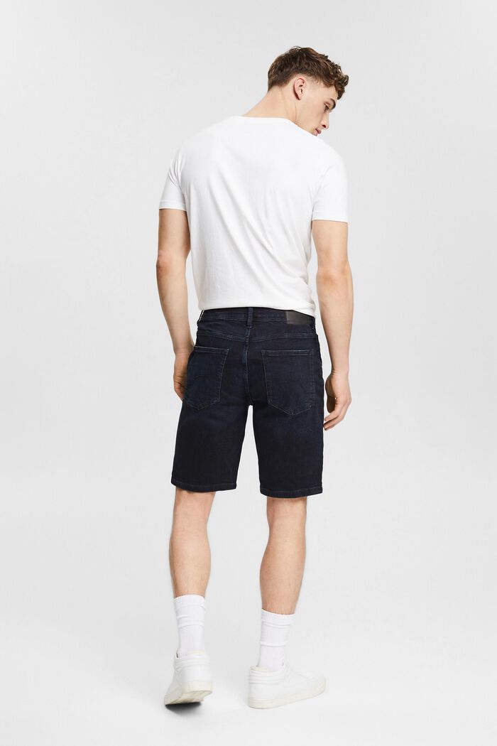Denim shorts in cotton, BLUE BLACK, detail image number 3