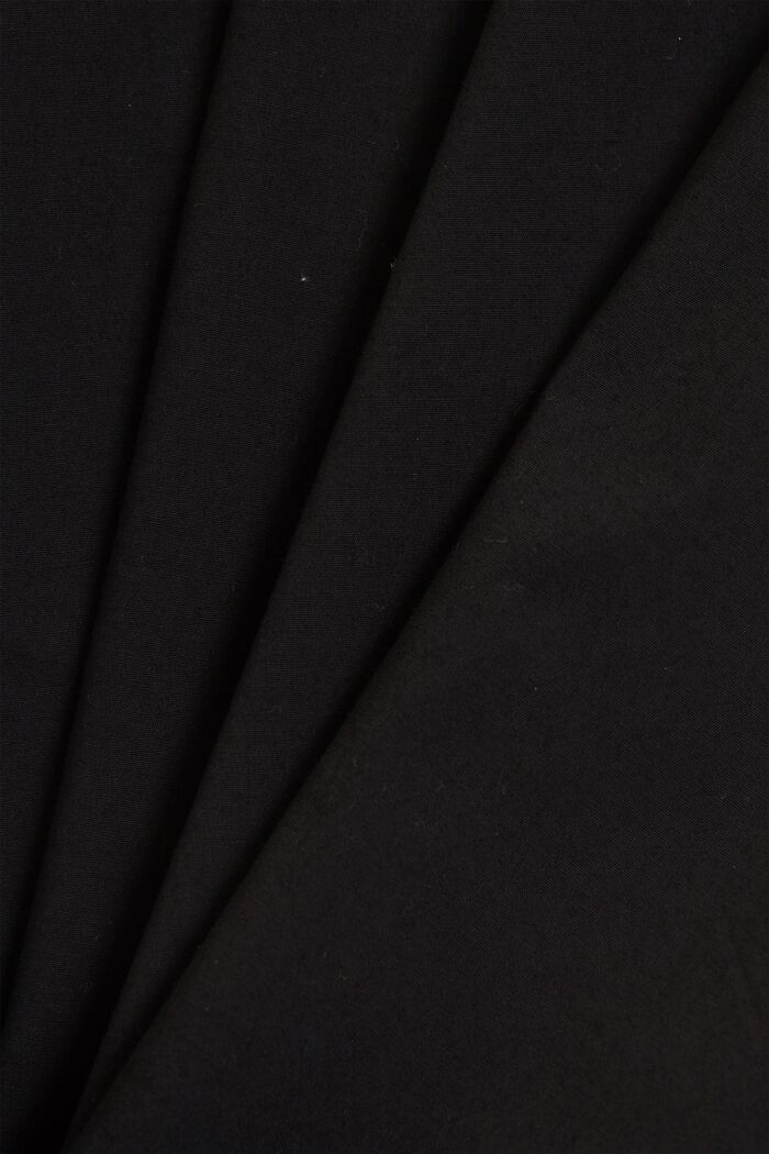 Cotton poplin midi skirt, BLACK, detail image number 4