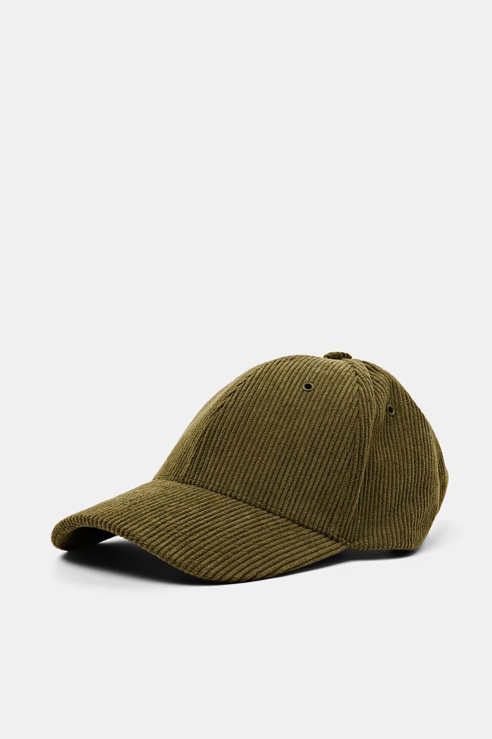 Corduroy baseball cap, OLIVE, detail image number 0