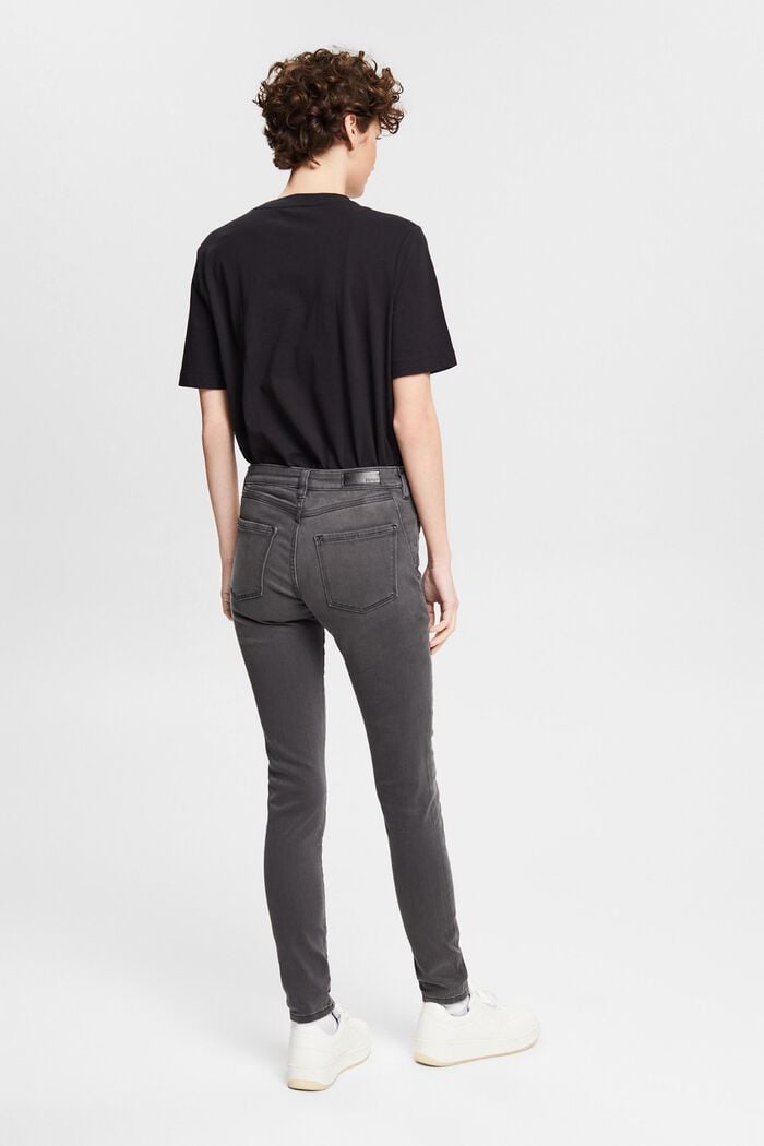 Stretch jeans in organic cotton, BLACK MEDIUM WASHED, detail image number 3