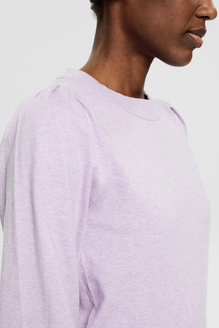 Jumper with gathered shoulders, LILAC, detail image number 2