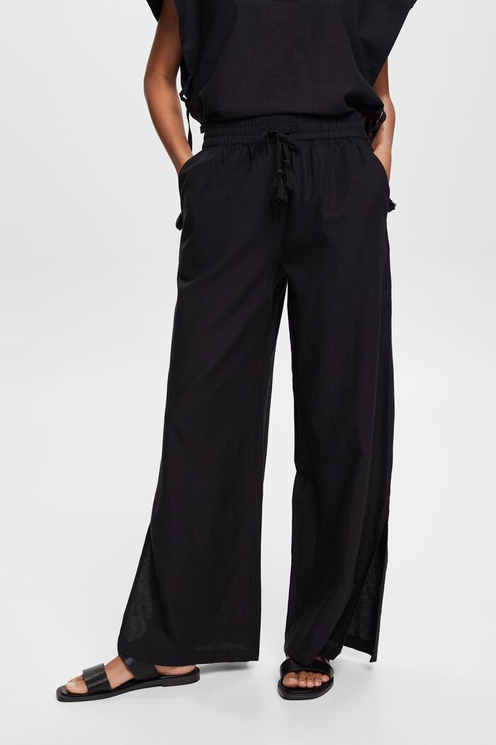 Lightweight beach trousers, BLACK, detail image number 0