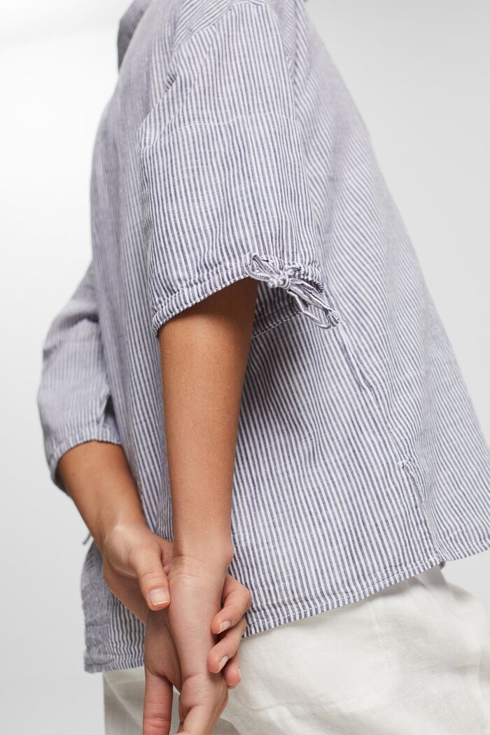 Striped blouse, WHITE, detail image number 2