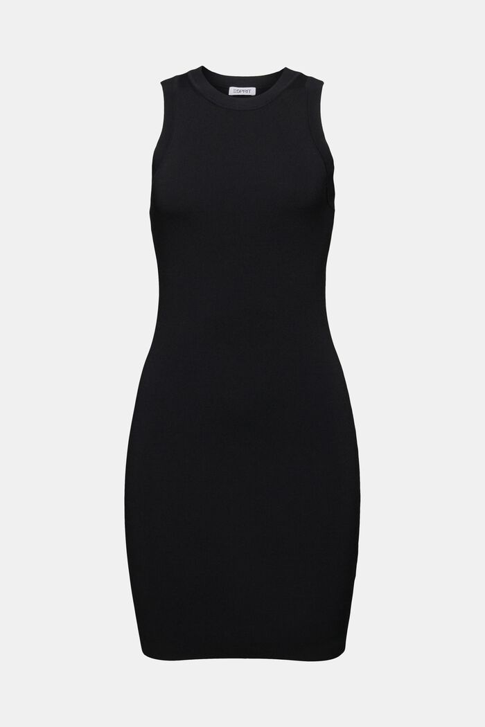 Sleeveless Knit Mini Dress, BLACK, detail image number 5