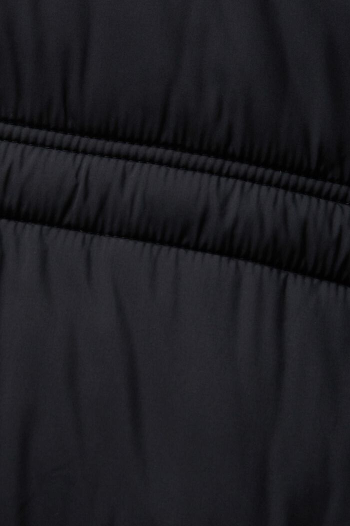 Recycled: quilted coat with hood, BLACK, detail image number 4