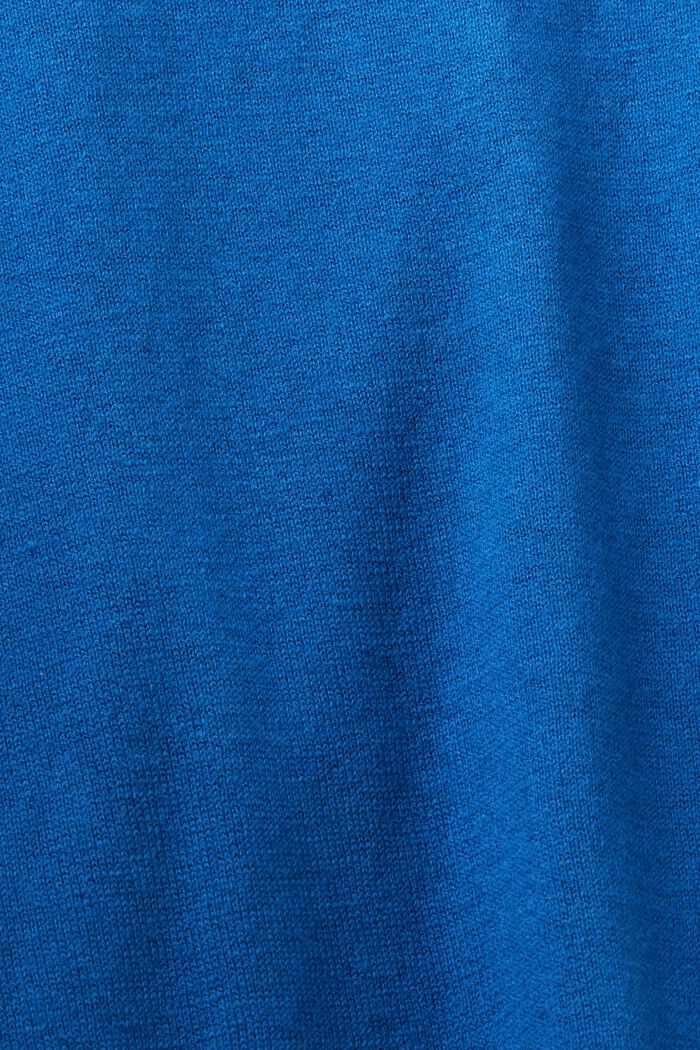 Short sleeve jumper with cashmere, BRIGHT BLUE, detail image number 4