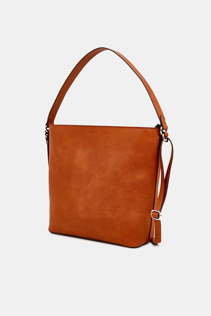 Faux leather hobo bag, RUST BROWN, detail image number 1