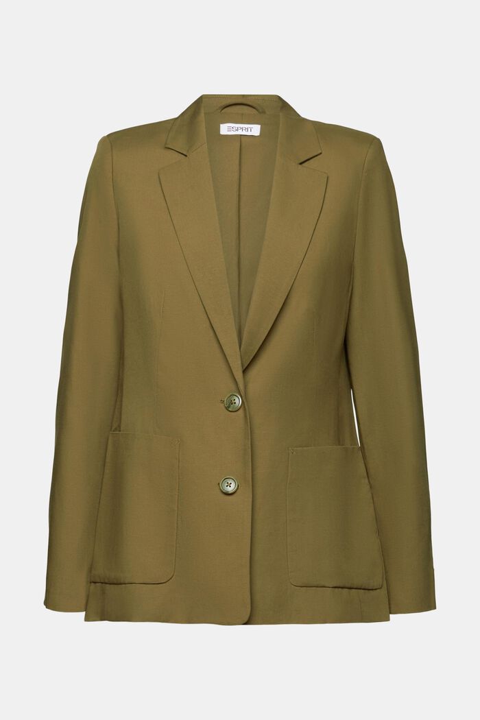 Mix and Match Single-Breasted Blazer, KHAKI GREEN, detail image number 6